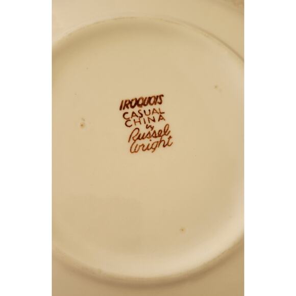 RUSSELL WRIGHT IROQUOIS White Casserole 2 Sides Dish With Lid - Picture 7 of 9